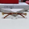 6931fb973a89a121ed54c3d3 Cartier 2025 New Fashion Rimless Sunglasses with Unique Leopard Print and Woodgrain Temples, Square Frame Unisex Eyewear