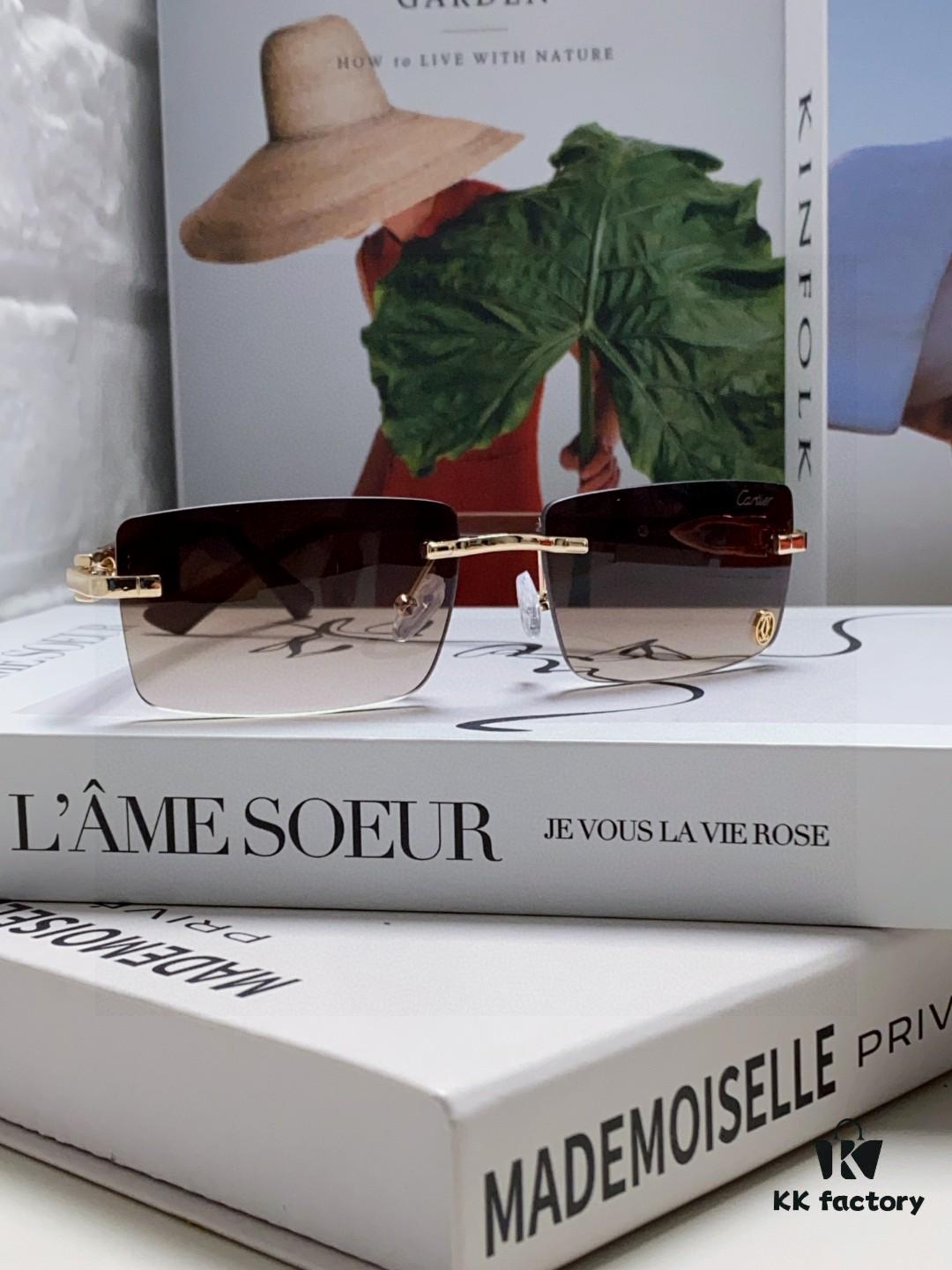 6931fb983a89a121ed54c3e1 Cartier 2025 New Unisex Frameless Fashion Blue Light Blocking HD Ultra-light Youthful and Portable Eyeglasses, Sunglasses