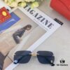 Cartier European and American Style Square Frameless Cut-edge Sunglasses for Women, Fashionable and Elegant Street Snap Slimming Minimalist Sunglasses
