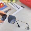 Cartier European and American Style Square Frameless Cut-edge Sunglasses for Women, Fashionable and Elegant Street Snap Slimming Minimalist Sunglasses