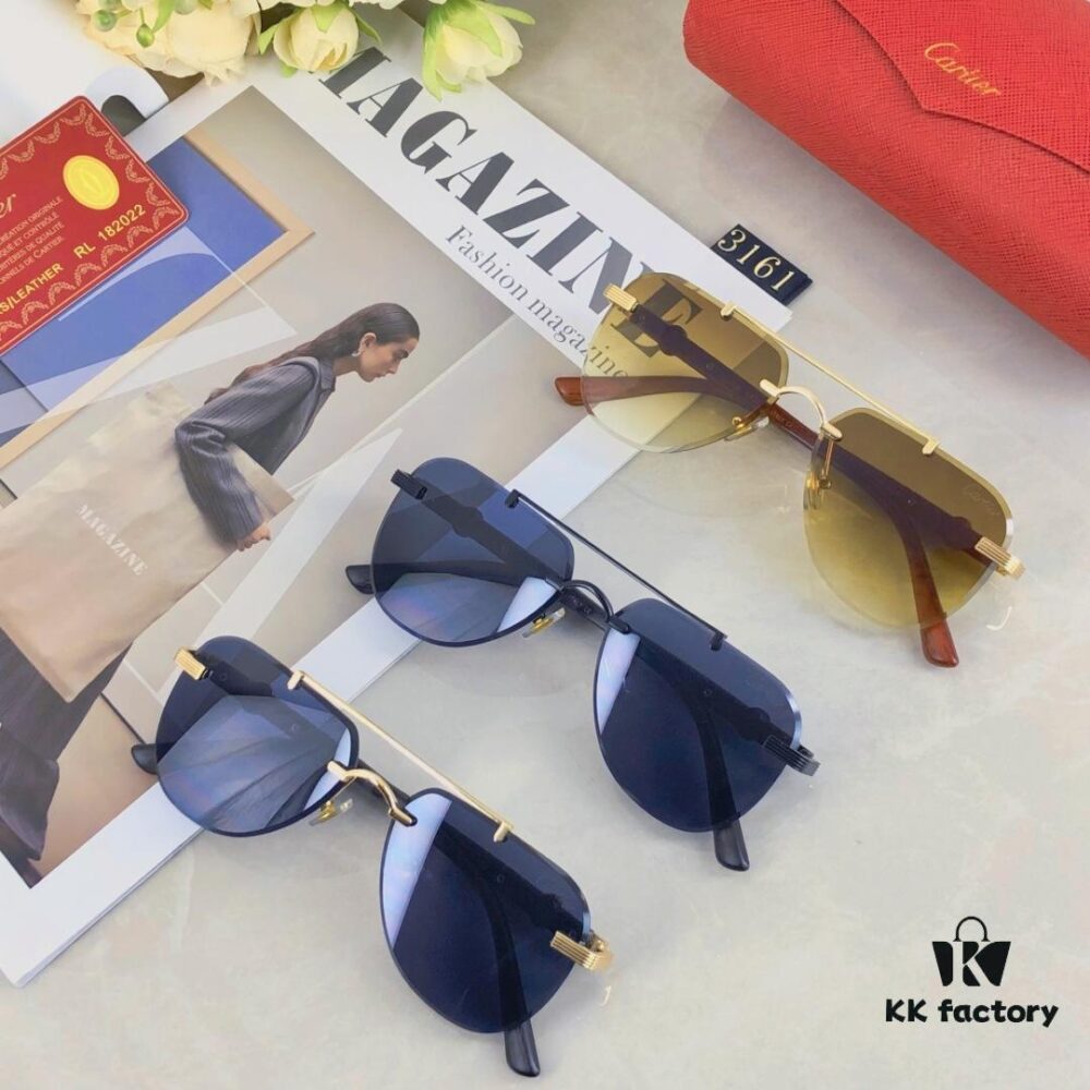 6931fba13a89a121ed54c469 Cartier Frog-Shaped Sunglasses Fashion Ins Frameless Sun Glasses UV Protection Shade Glasses for Beach Photo