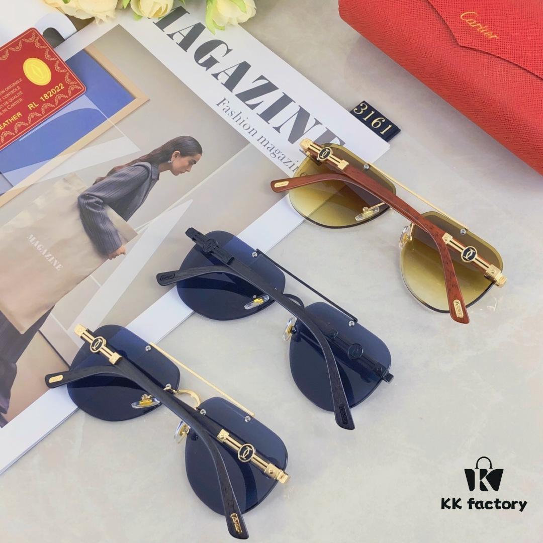 Cartier Frog-Shaped Sunglasses Fashion Ins Frameless Sun Glasses UV Protection Shade Glasses for Beach Photo