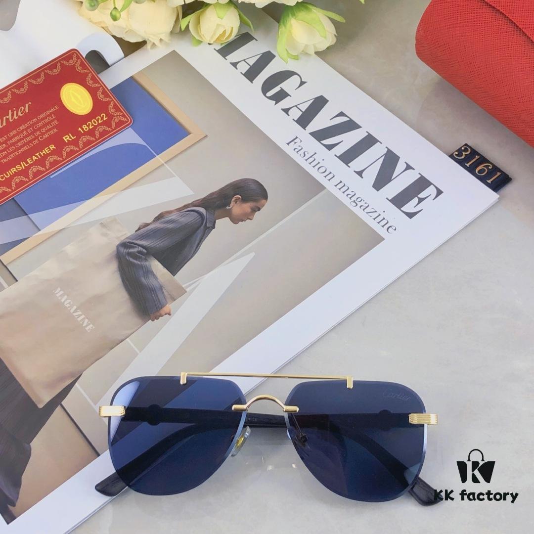 Cartier Frog-Shaped Sunglasses Fashion Ins Frameless Sun Glasses UV Protection Shade Glasses for Beach Photo