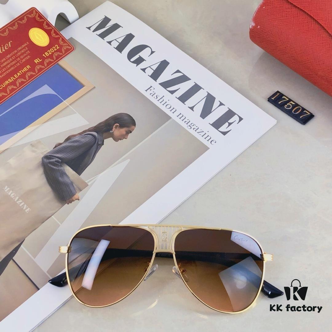 Cartier Korean-Style Sunglasses New Arrival Stylish Oversized Round Retro Unisex Sun Glasses