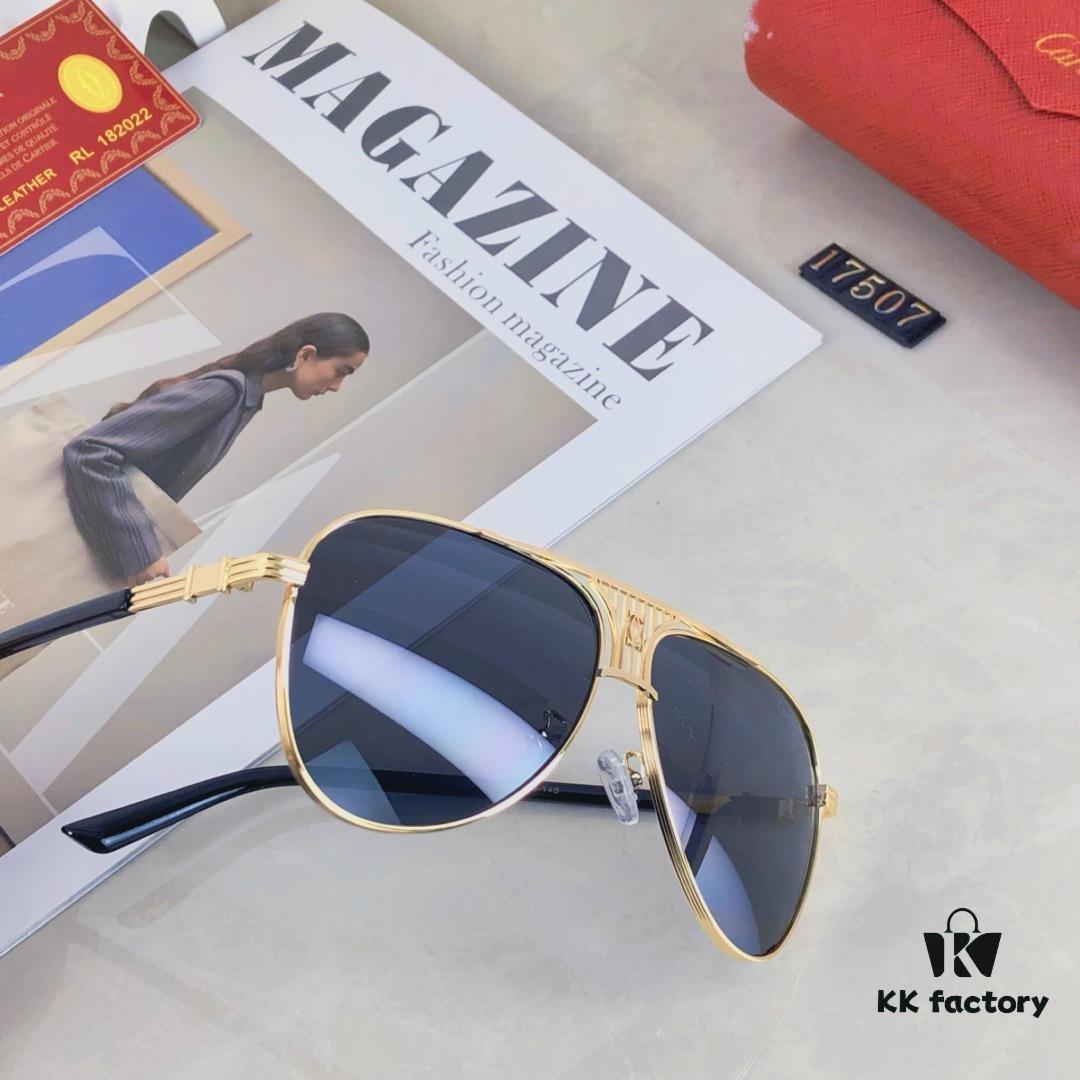 Cartier Korean-Style Sunglasses New Arrival Stylish Oversized Round Retro Unisex Sun Glasses
