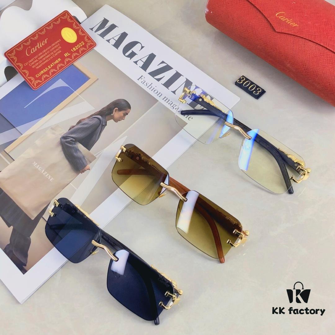 6931fba53a89a121ed54c496 Cartier New Frameless Sunglasses with Cut-edge Design, Leopard-pattern Temples, UV Protection, Stylish Sun Glasses