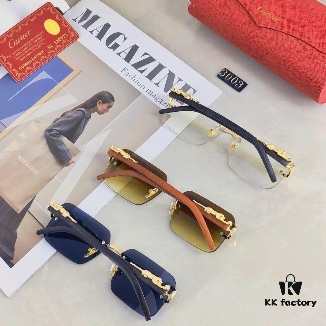 6931fba53a89a121ed54c497 Cartier New Frameless Sunglasses with Cut-edge Design, Leopard-pattern Temples, UV Protection, Stylish Sun Glasses