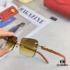 6931fba53a89a121ed54c49c Cartier New Frameless Sunglasses with Cut-edge Design, Leopard-pattern Temples, UV Protection, Stylish Sun Glasses