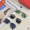 Cartier Celebrity Favorite Green Lens Sunglasses for Men, Fashion Avocado Green Sun Glasses