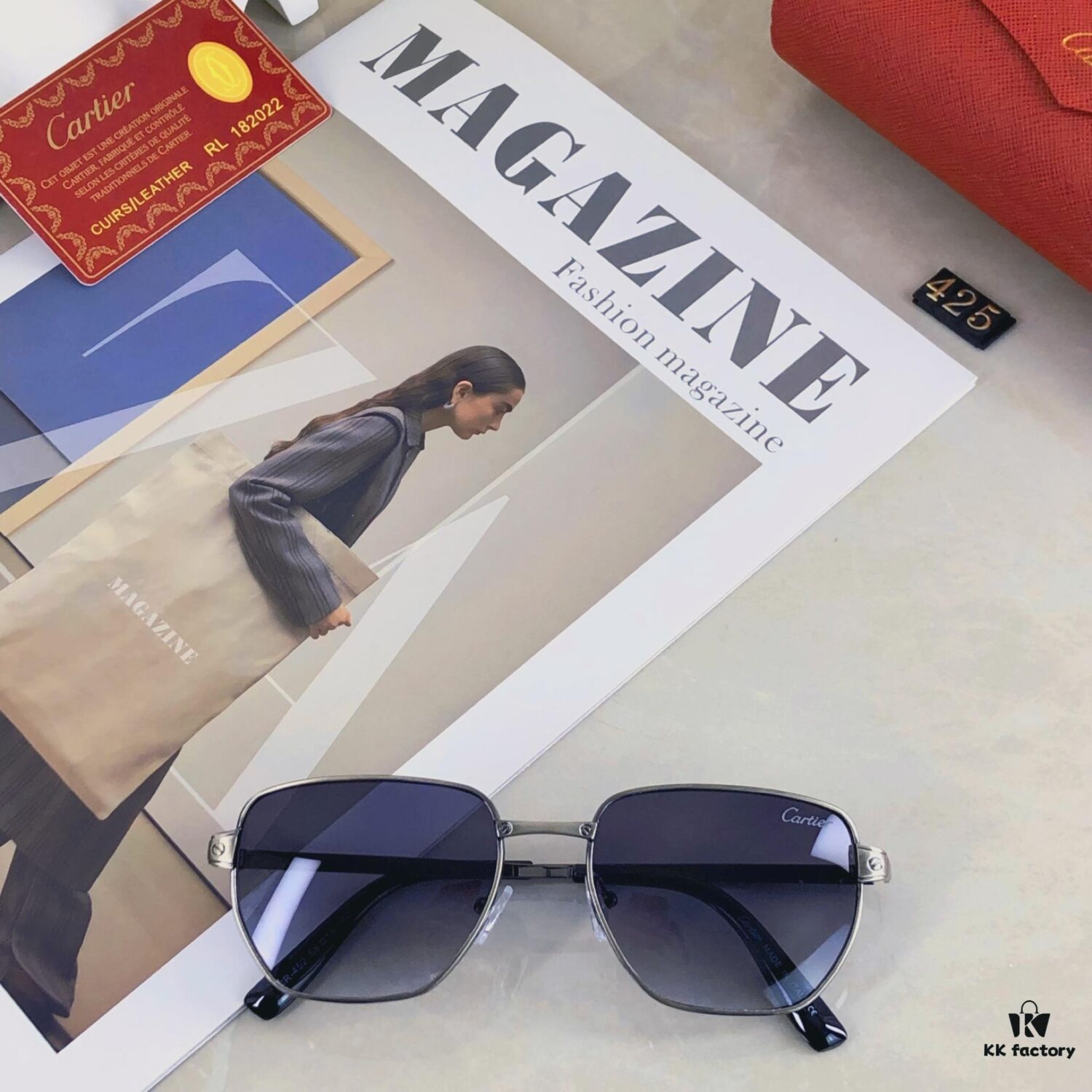 Cartier Celebrity Favorite Green Lens Sunglasses for Men, Fashion Avocado Green Sun Glasses