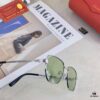 Cartier Celebrity Favorite Green Lens Sunglasses for Men, Fashion Avocado Green Sun Glasses