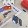 Cartier Vintage Men's Metal Double-Bridge Sunglasses, Bold Business-Style Driver UV400 UV-Protection Sun Glasses