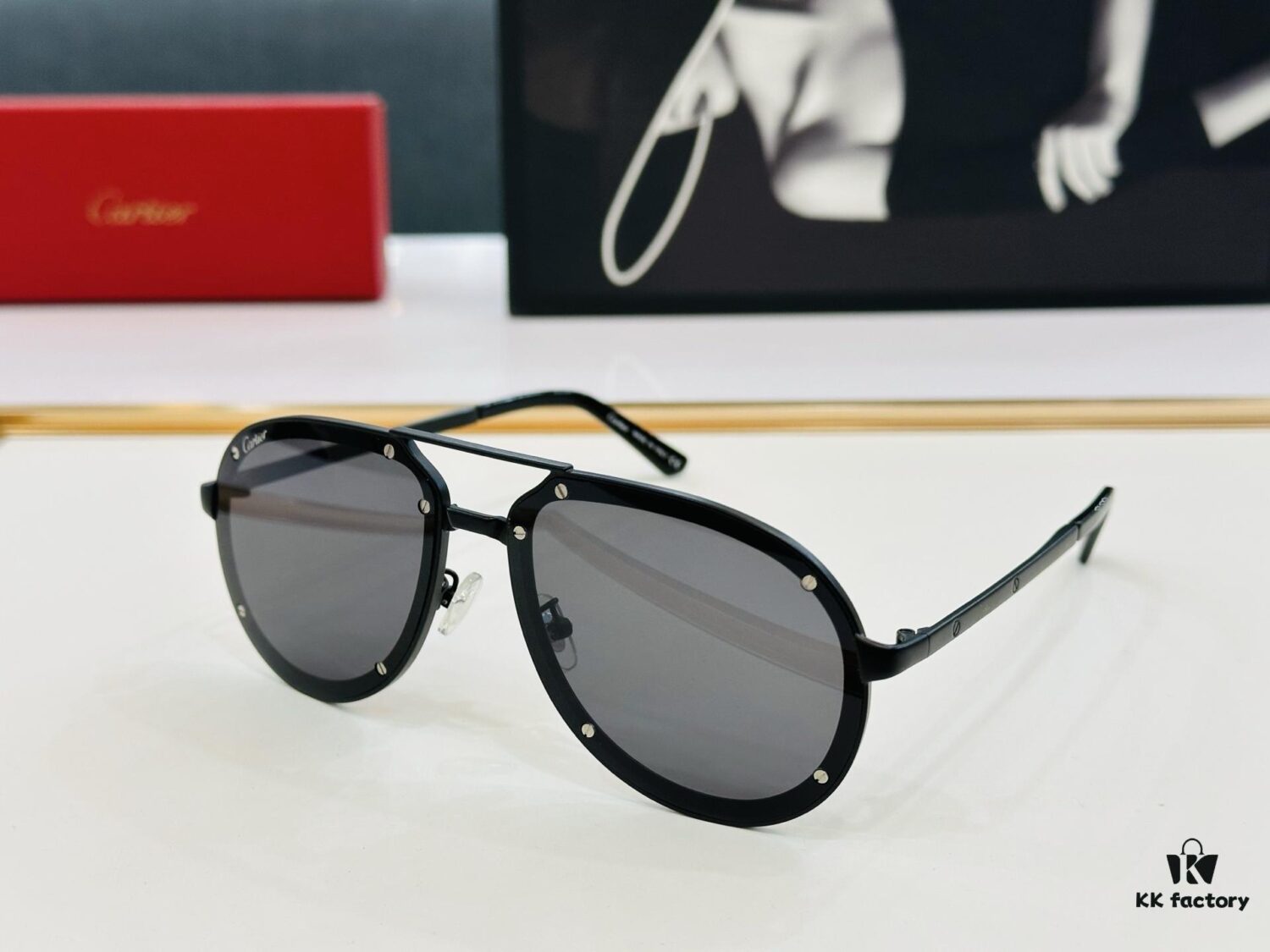 6931fbaa3a89a121ed54c4de Cartier Classic Sunglasses MODEL: CT0195S Size: 60□17-140 Driving Sunglasses