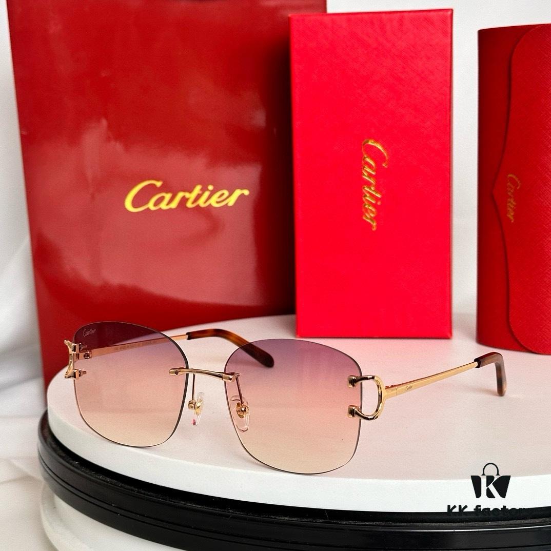 110 ‼️ Original Cartier MODEL: CT0032RS SIZE: 52-19-145 Sunglasses
