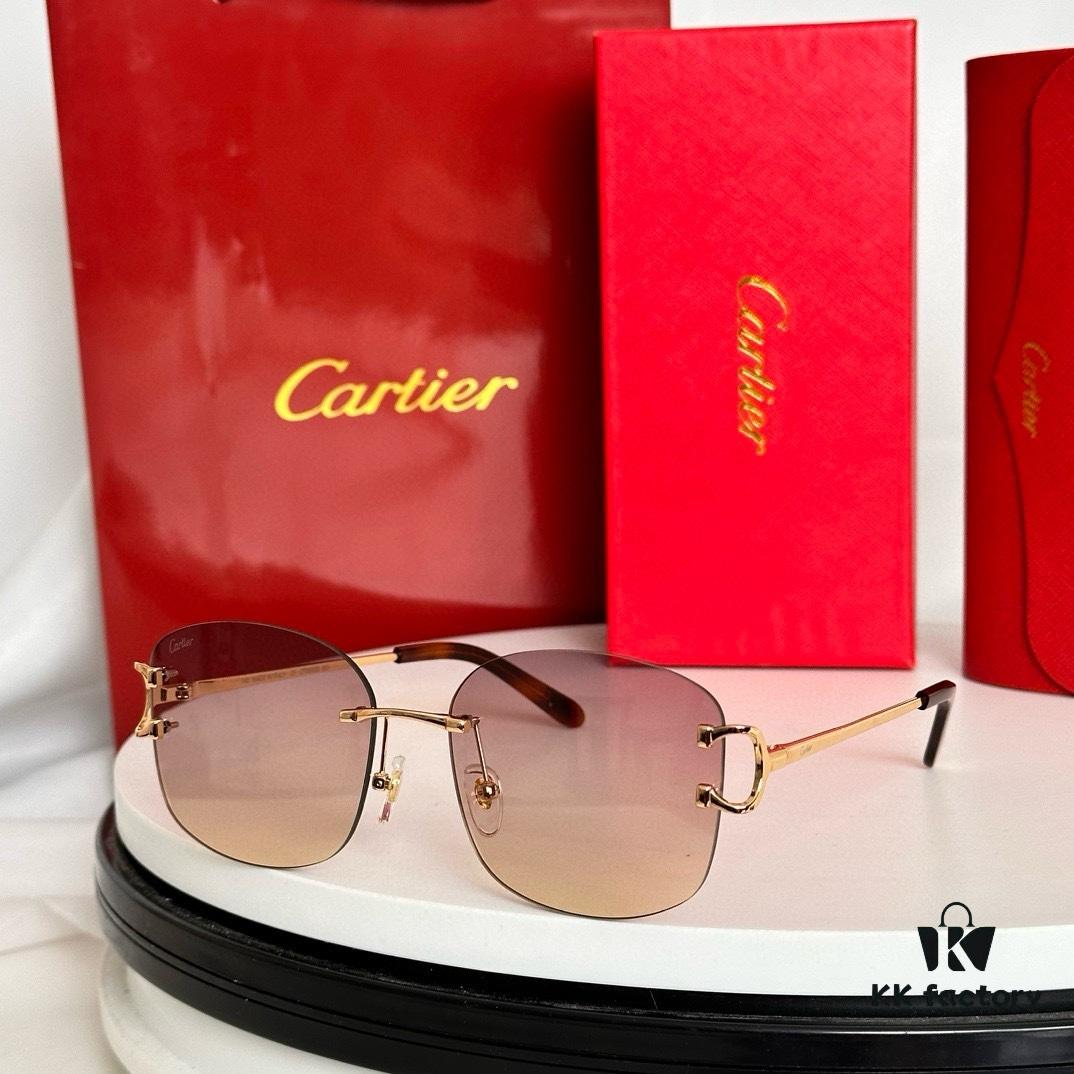110 ‼️ Original Cartier MODEL: CT0032RS SIZE: 52-19-145 Sunglasses