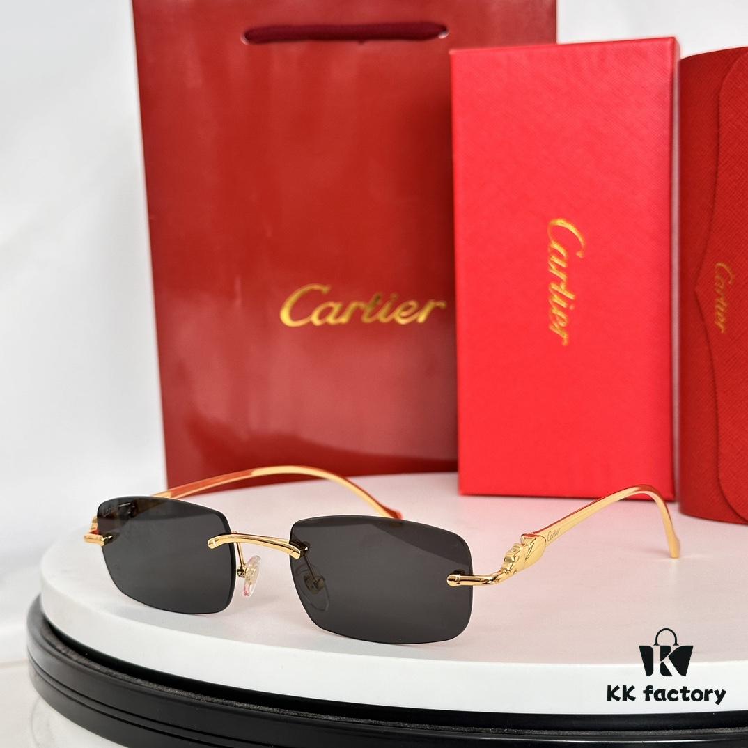 CARTIER Metal Frame Sunglasses Model CT00061 Size 55-18-145