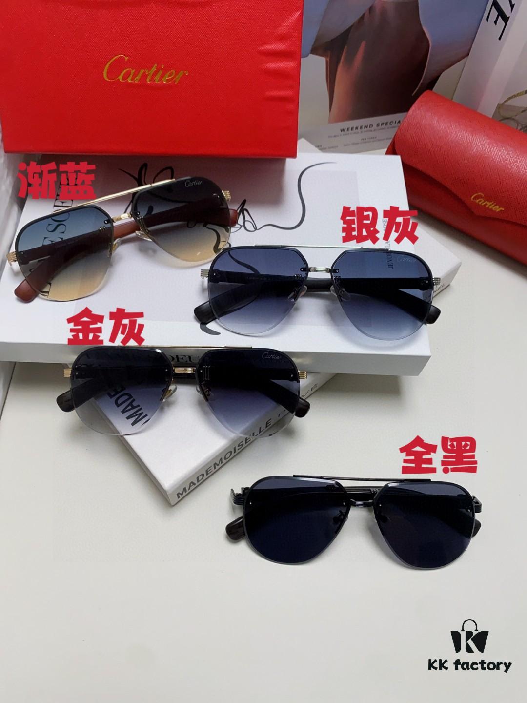 6931fbbf3a89a121ed54c58a Cartier 2024 Retro Double-Bridge Prescription Sunglasses with UV Protection, Oversized Frame for Men, Suitable for Driving