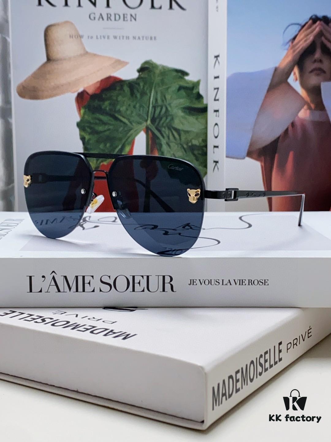 6931fbc73a89a121ed54c5e3 Cartier 2024 New Round Frame Unisex Luxury European and American Style Aviator Engraved Sunglasses