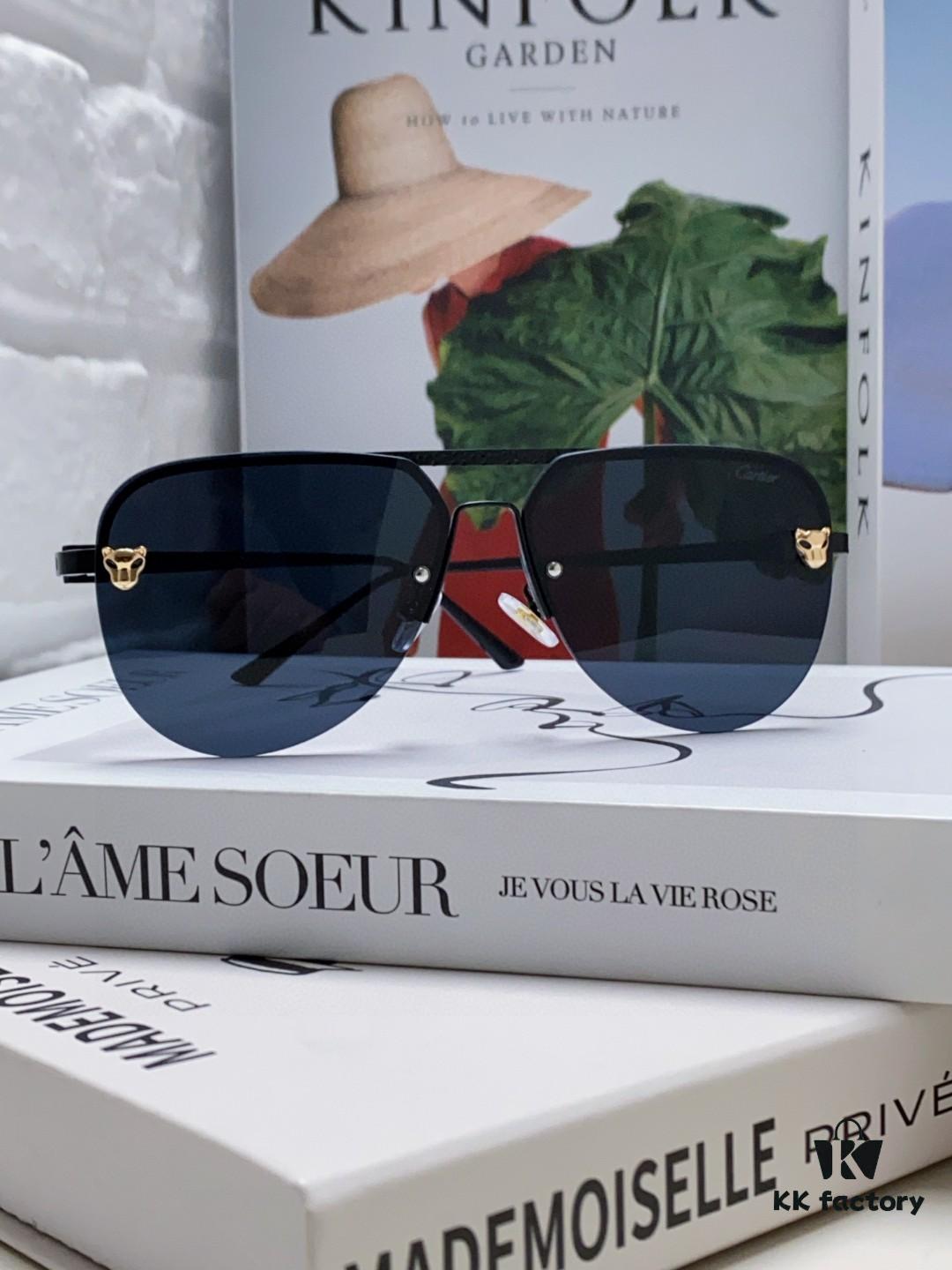 6931fbc73a89a121ed54c5e4 Cartier 2024 New Round Frame Unisex Luxury European and American Style Aviator Engraved Sunglasses