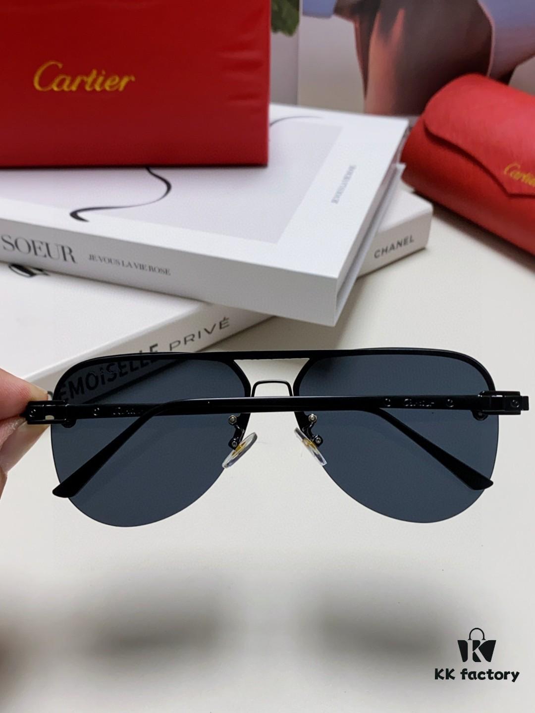 6931fbc73a89a121ed54c5e7 Cartier 2024 New Round Frame Unisex Luxury European and American Style Aviator Engraved Sunglasses