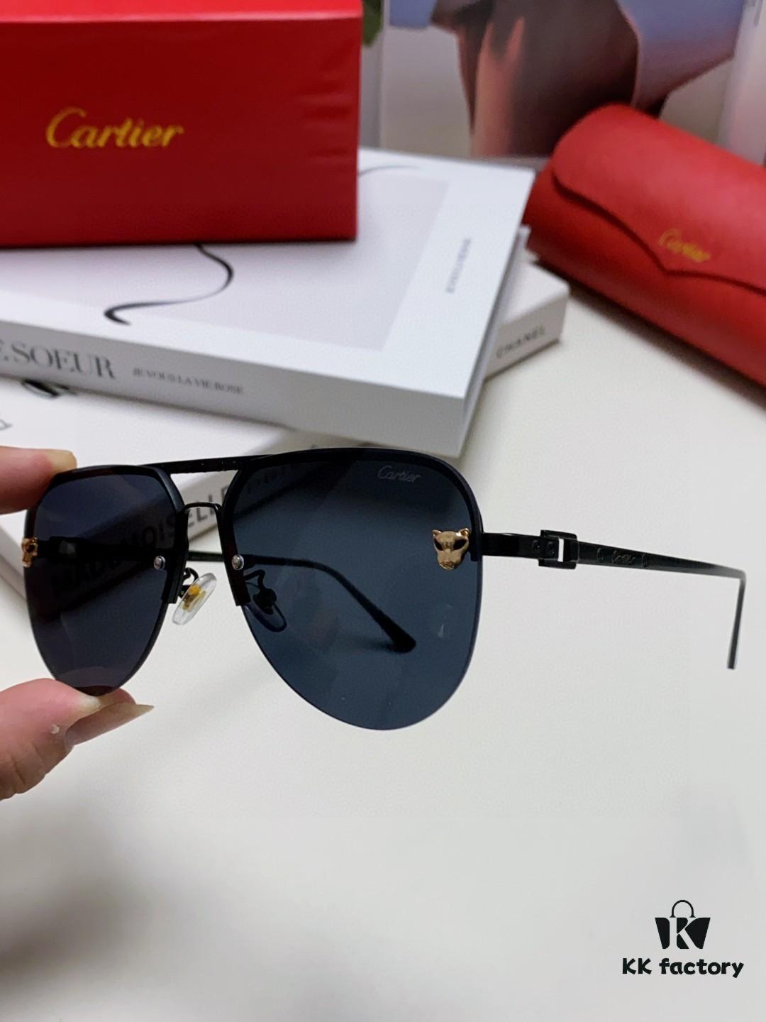 6931fbc73a89a121ed54c5e8 Cartier 2024 New Round Frame Unisex Luxury European and American Style Aviator Engraved Sunglasses