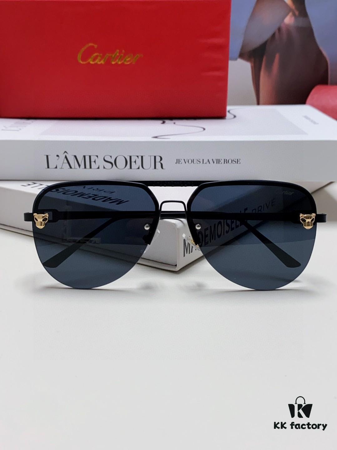 6931fbc73a89a121ed54c5e9 Cartier 2024 New Round Frame Unisex Luxury European and American Style Aviator Engraved Sunglasses