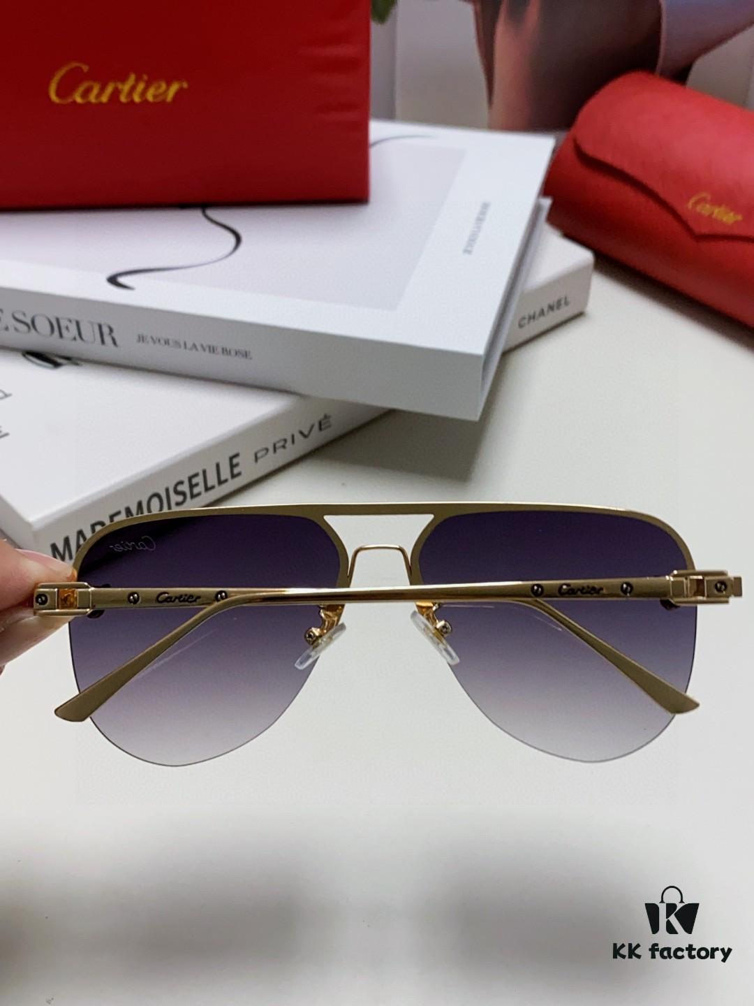 6931fbc83a89a121ed54c5f1 Cartier 2024 New Round Frame Unisex European Luxury Aviator Engraved Sunglasses