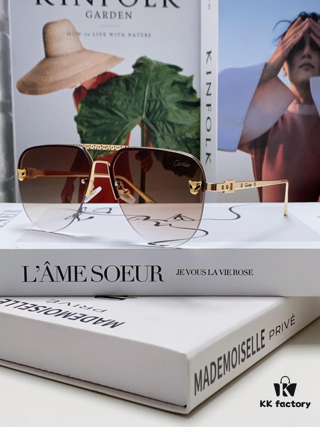 6931fbc83a89a121ed54c5f7 Cartier 2024 New Round Frame Unisex Luxury European and American Style Aviator Engraved Sunglasses