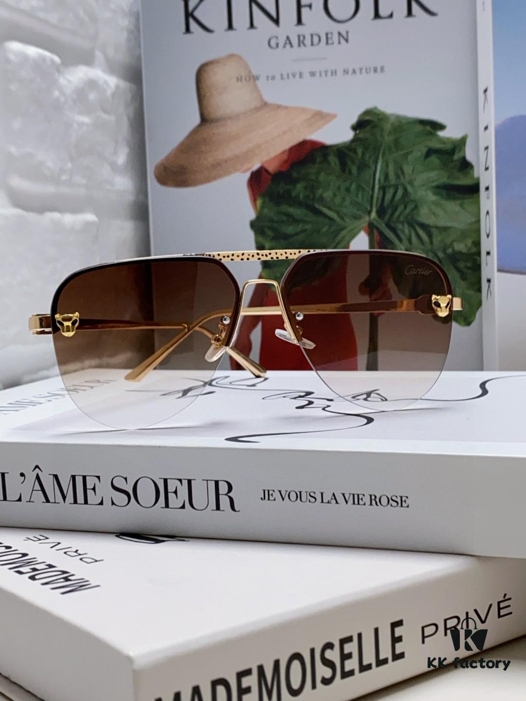 6931fbc83a89a121ed54c5f8 Cartier 2024 New Round Frame Unisex Luxury European and American Style Aviator Engraved Sunglasses