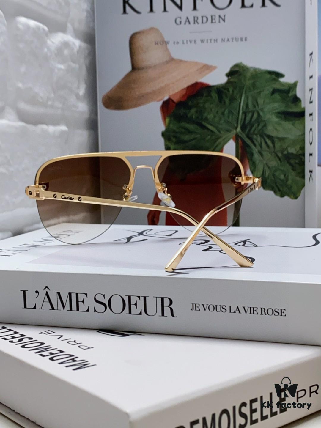 6931fbc93a89a121ed54c5f9 Cartier 2024 New Round Frame Unisex Luxury European and American Style Aviator Engraved Sunglasses