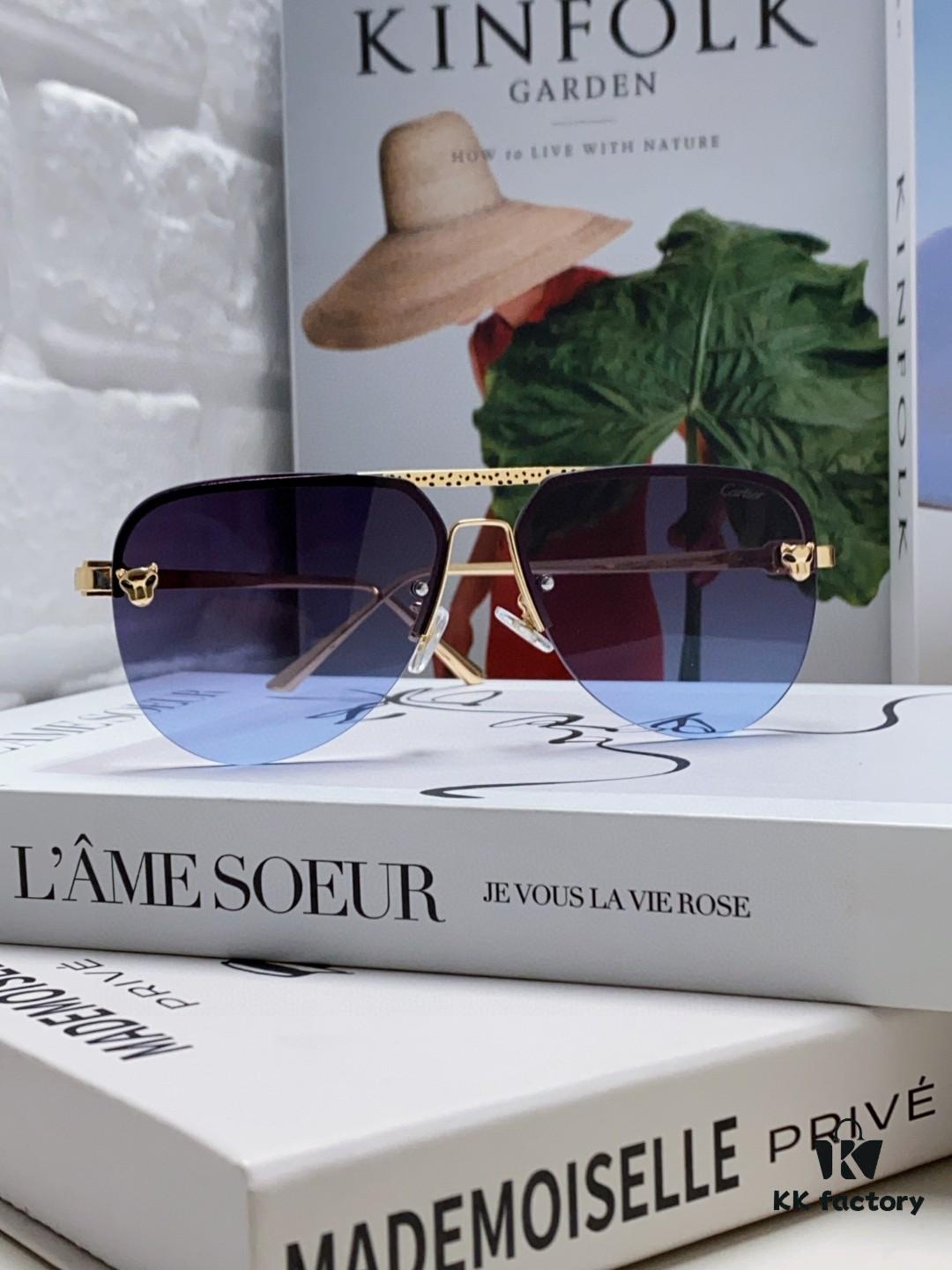 6931fbc93a89a121ed54c602 Cartier 2024 New Round Frame Unisex Luxury European and American Style Aviator Engraved Sunglasses