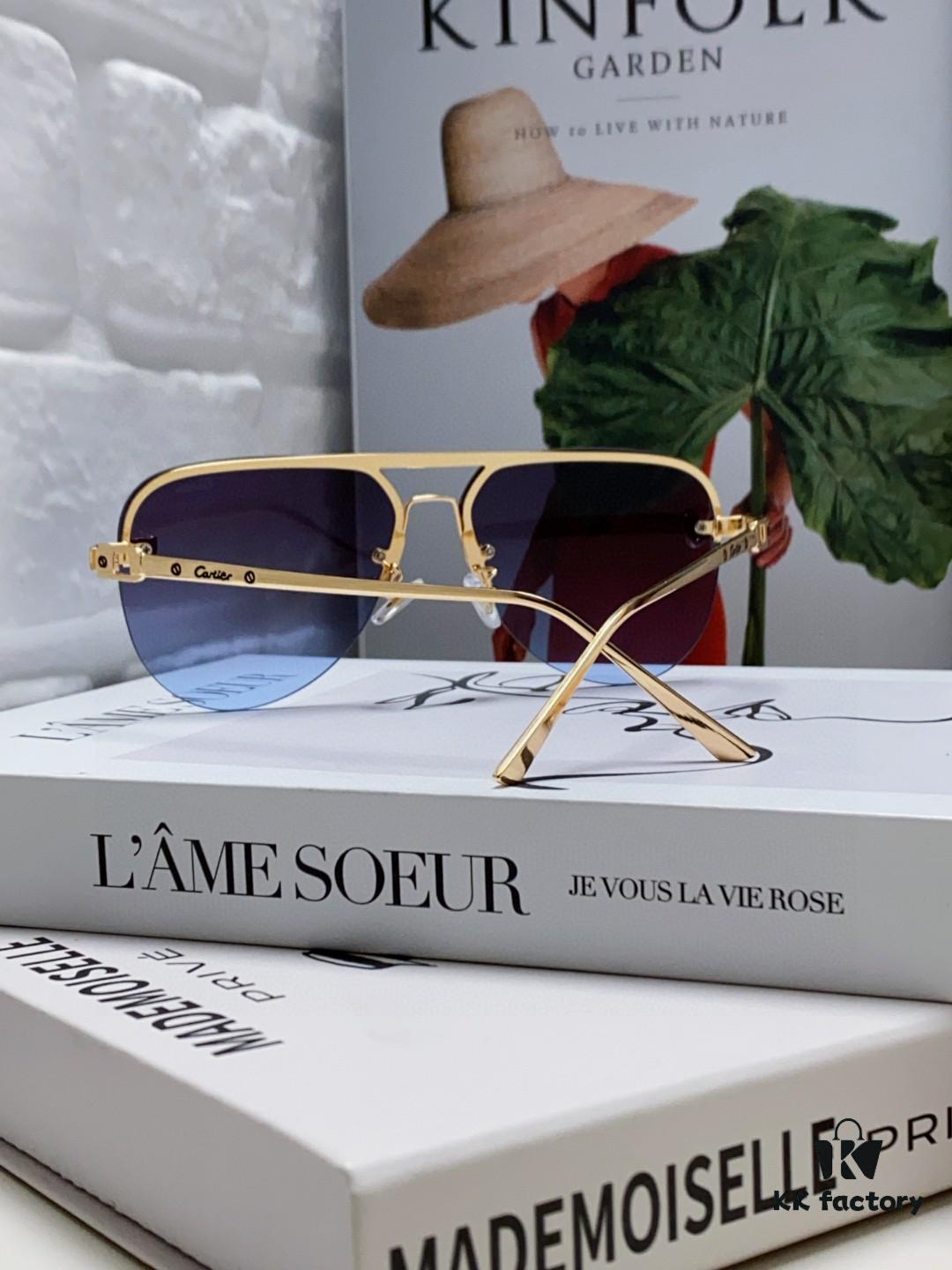 6931fbc93a89a121ed54c603 Cartier 2024 New Round Frame Unisex Luxury European and American Style Aviator Engraved Sunglasses