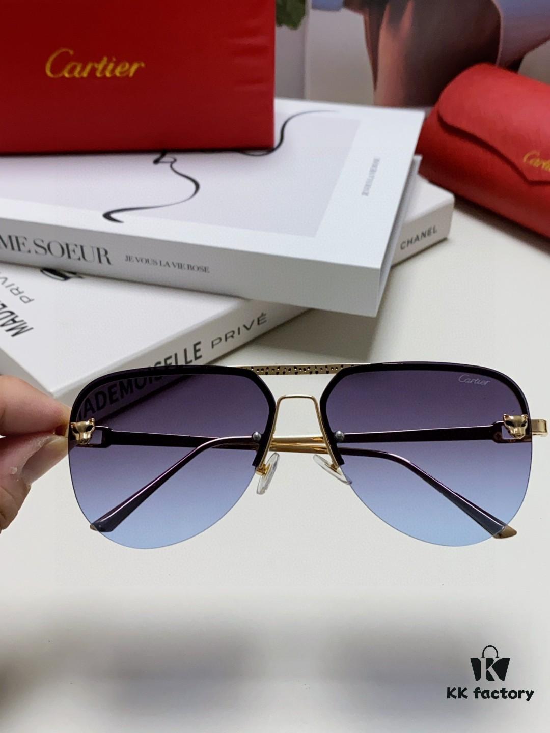 6931fbc93a89a121ed54c604 Cartier 2024 New Round Frame Unisex Luxury European and American Style Aviator Engraved Sunglasses