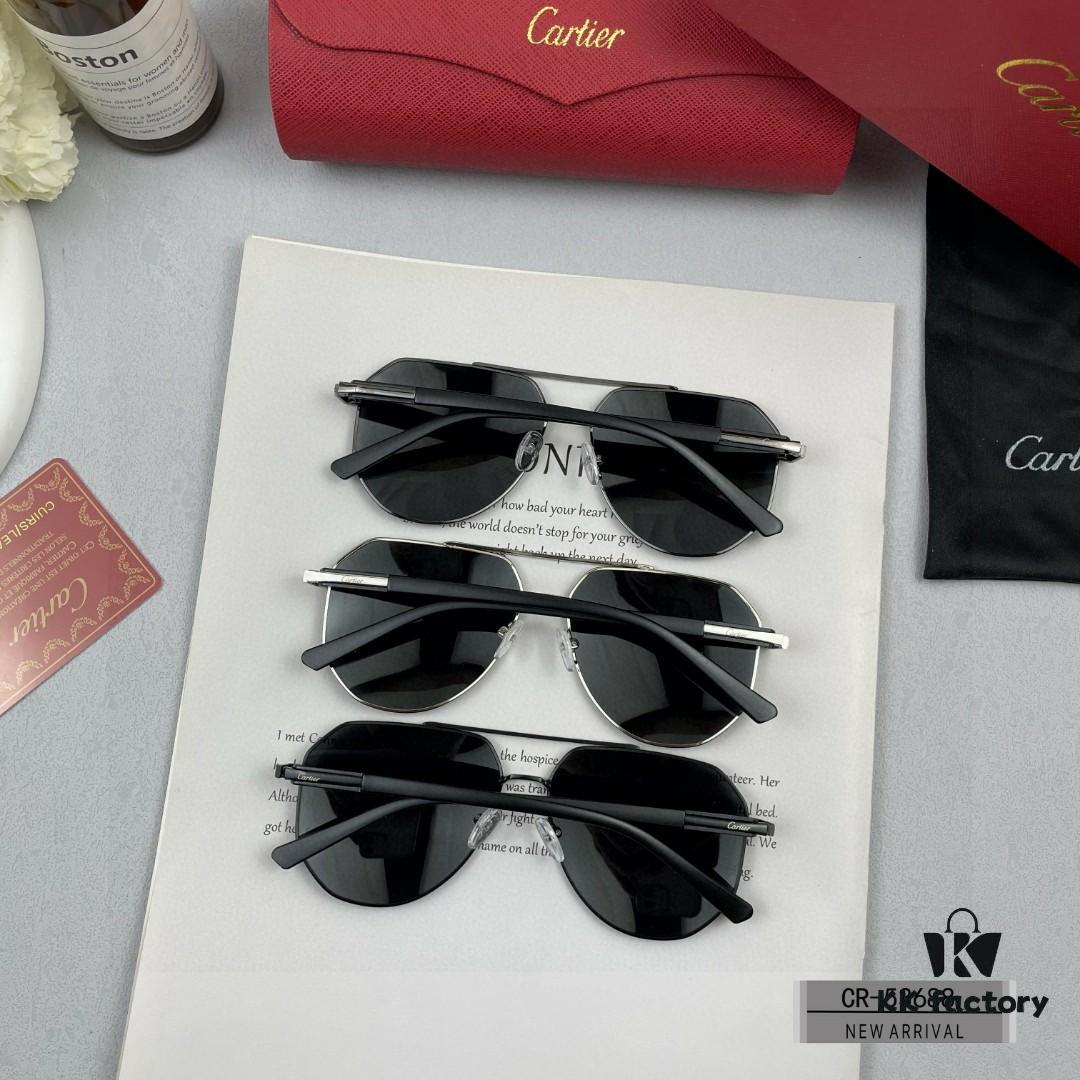 6931fbcb3a89a121ed54c61f French Cartier - Cartier Men's Sunglasses with Polarized Lenses, Lightweight Metal Frame, Model 53688
