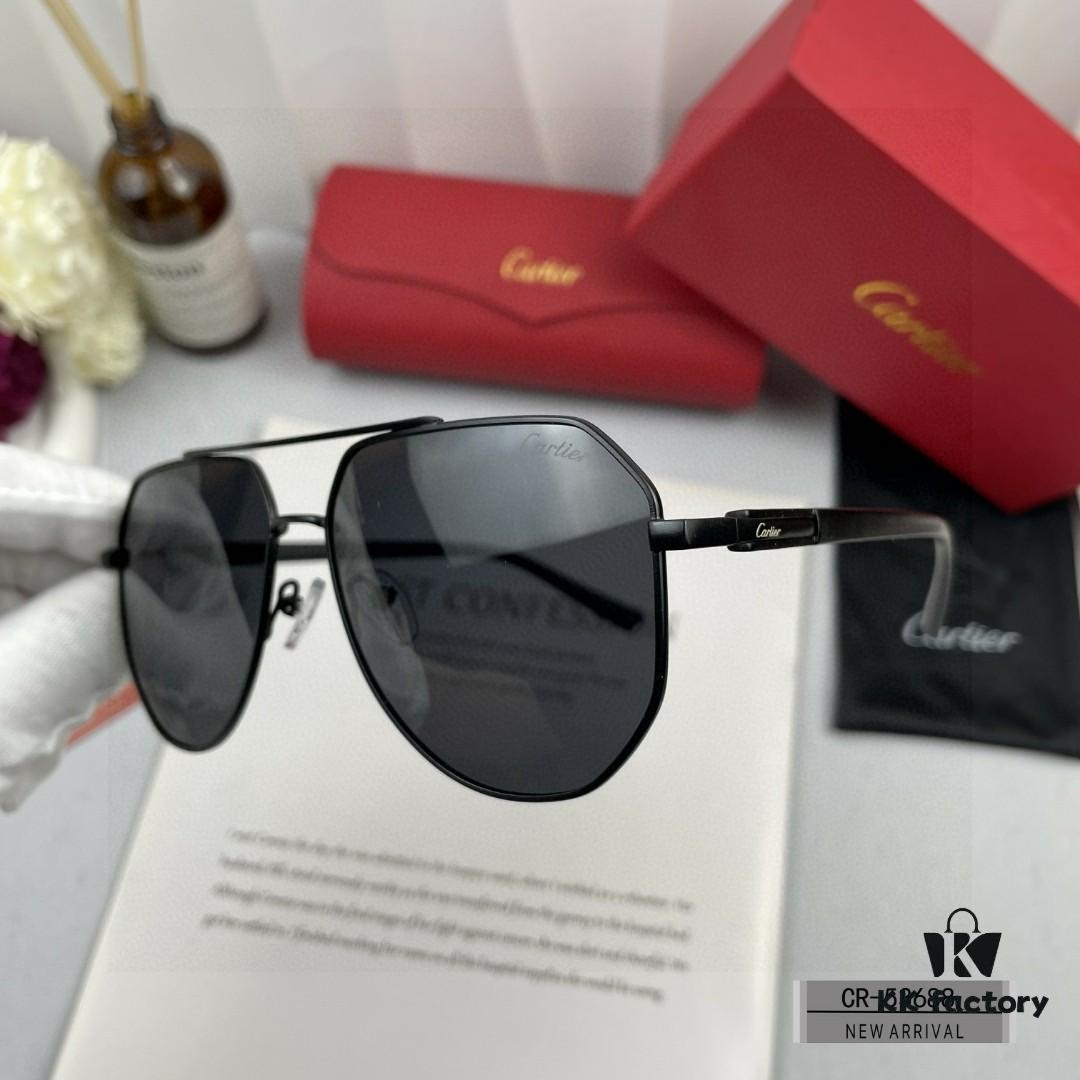 6931fbcb3a89a121ed54c620 French Cartier - Cartier Men's Sunglasses with Polarized Lenses, Lightweight Metal Frame, Model 53688