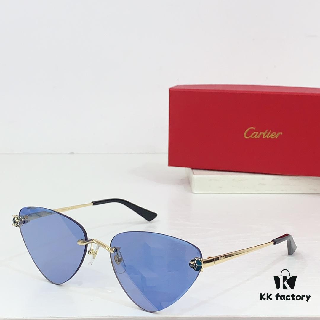 6931fbd33a89a121ed54c689 160 Cartier Gold-Tone Plated PANTHÈRE DE CARTIER SUNGLASSES CT0399S Size: 62□15-145