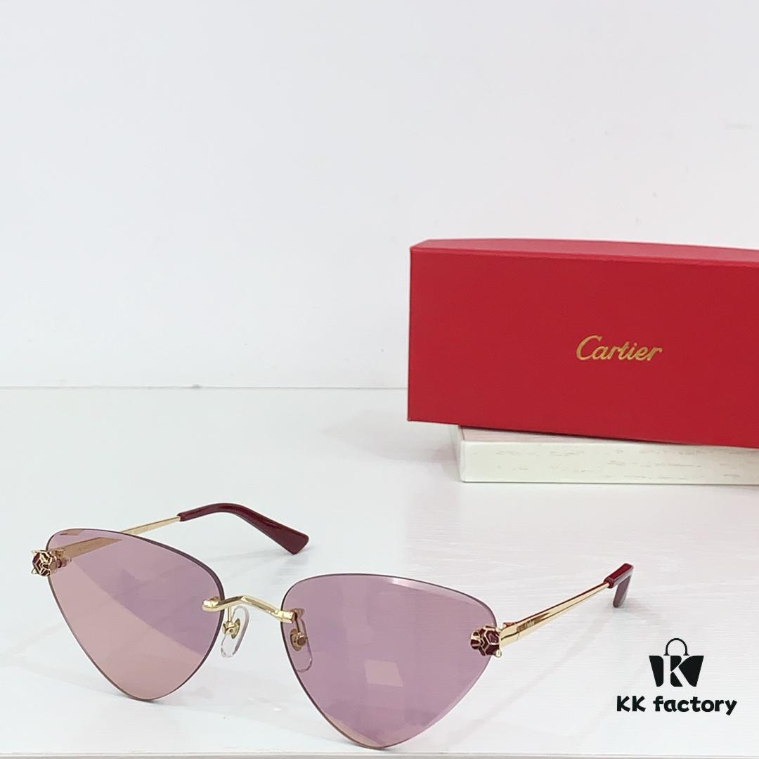6931fbd33a89a121ed54c68f 160 Cartier Gold-Tone Plated PANTHÈRE DE CARTIER SUNGLASSES CT0399S Size: 62□15-145