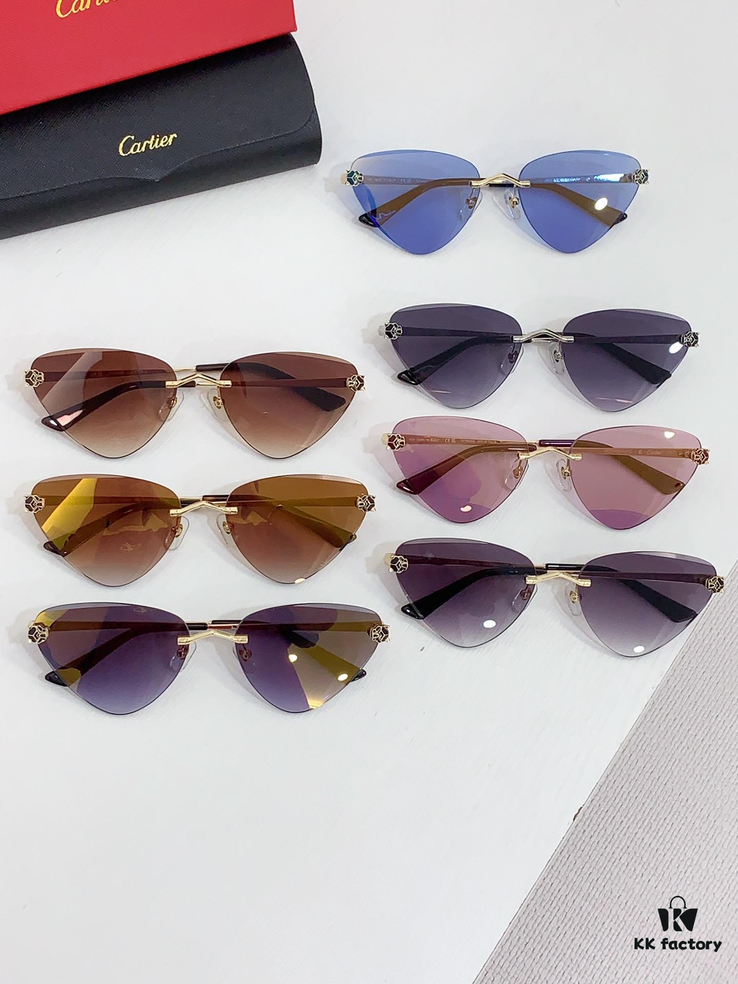 6931fbd33a89a121ed54c691 160 Cartier Gold-Tone Plated PANTHÈRE DE CARTIER SUNGLASSES CT0399S Size: 62□15-145