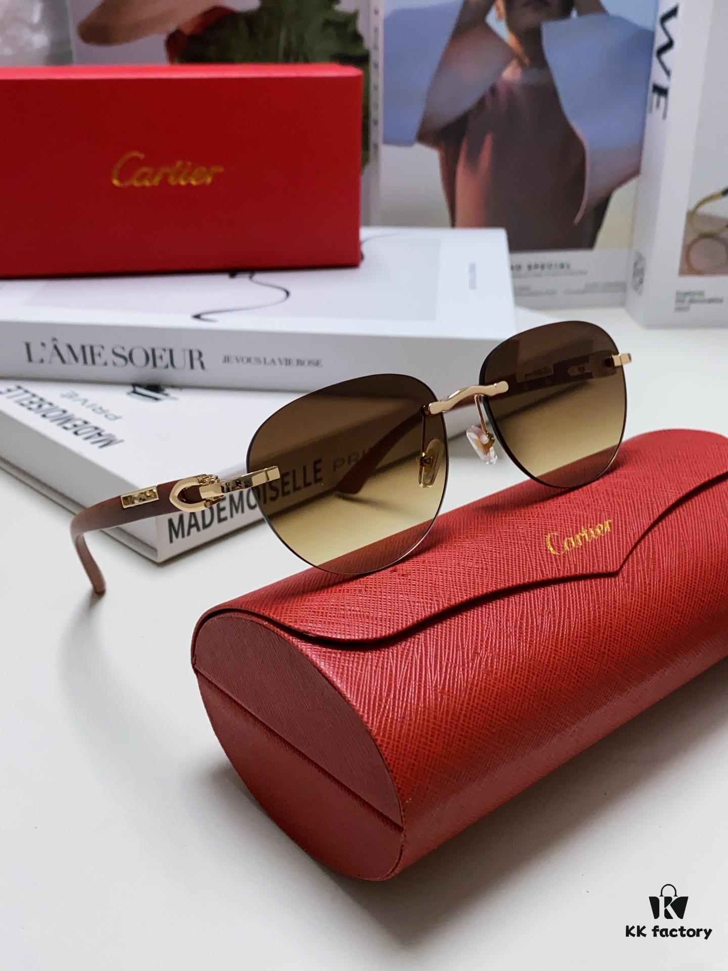 6931fbdd3a89a121ed54c6eb Cartier 2024 New Fashion Frameless Sunglasses, Retro Stylish Leopard Head Decor, Influencer Favorite Square Sunglasses, Unisex UV Protection Shades
