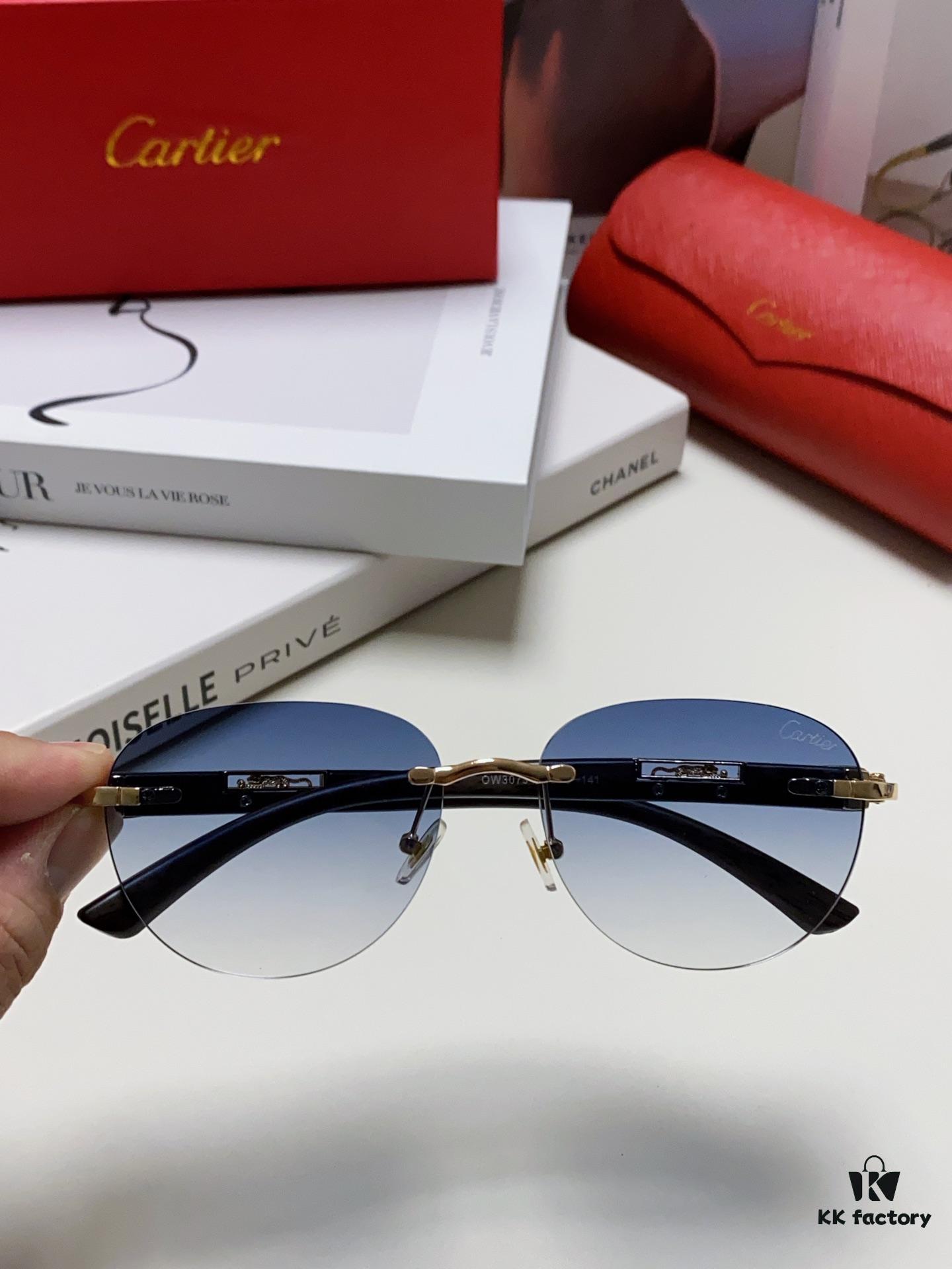 6931fbdd3a89a121ed54c6f0 Cartier 2024 New Fashion Frameless Sunglasses with Retro Leopard Head Decoration, Celebrity-Inspired Square Sunglasses for Unisex, Anti-Glare Sun Protection