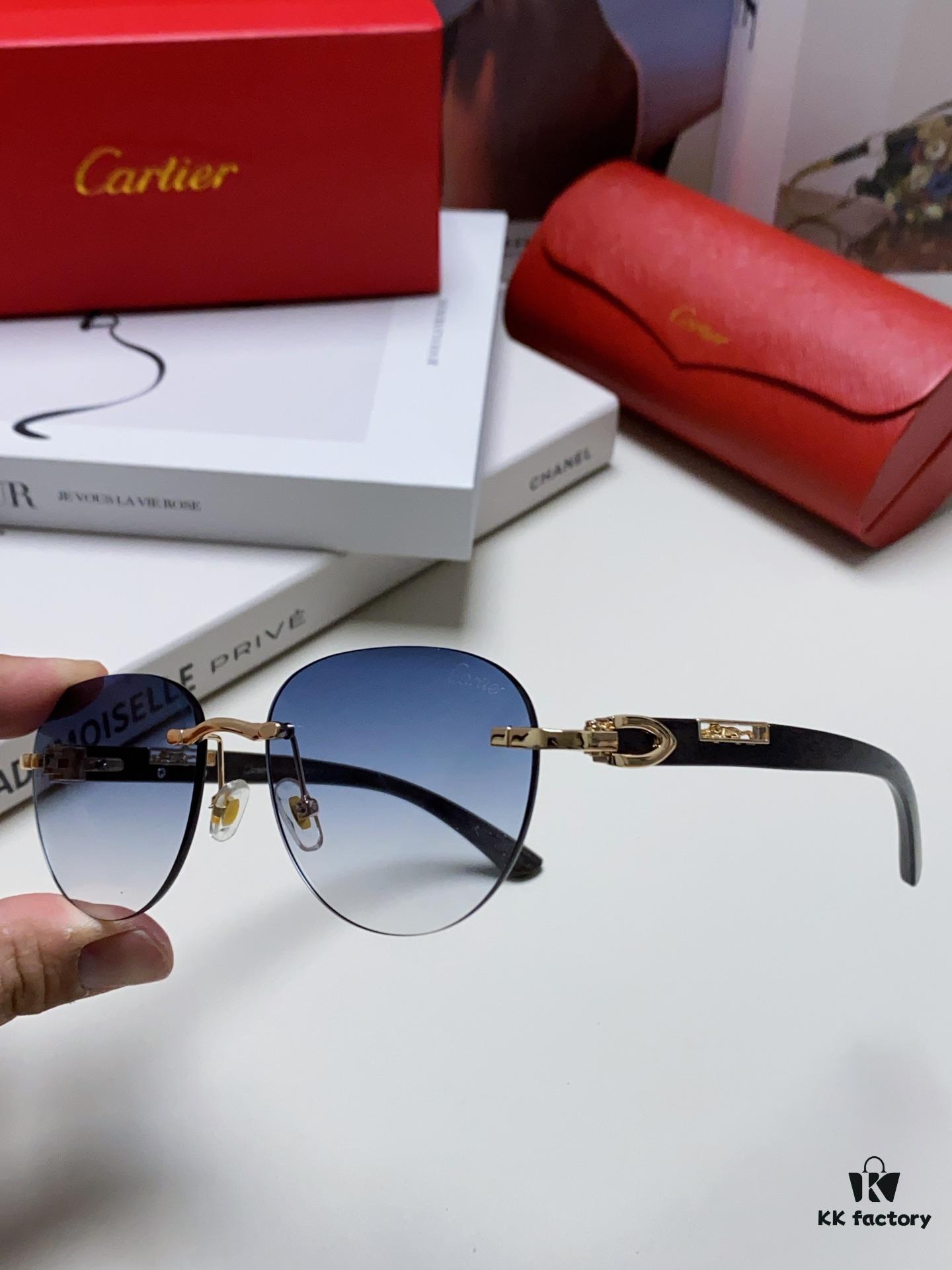 6931fbdd3a89a121ed54c6f2 Cartier 2024 New Fashion Frameless Sunglasses with Retro Leopard Head Decoration, Celebrity-Inspired Square Sunglasses for Unisex, Anti-Glare Sun Protection