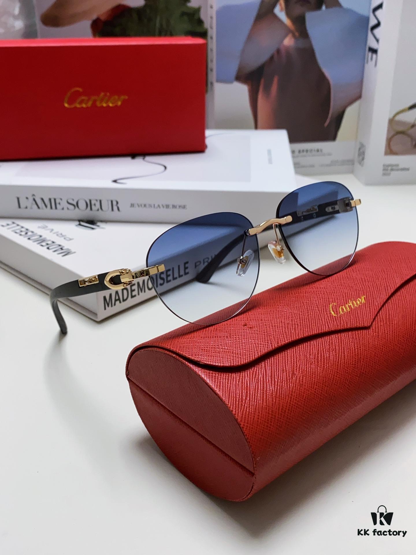 6931fbdd3a89a121ed54c6f4 Cartier 2024 New Fashion Frameless Sunglasses with Retro Leopard Head Decoration, Celebrity-Inspired Square Sunglasses for Unisex, Anti-Glare Sun Protection