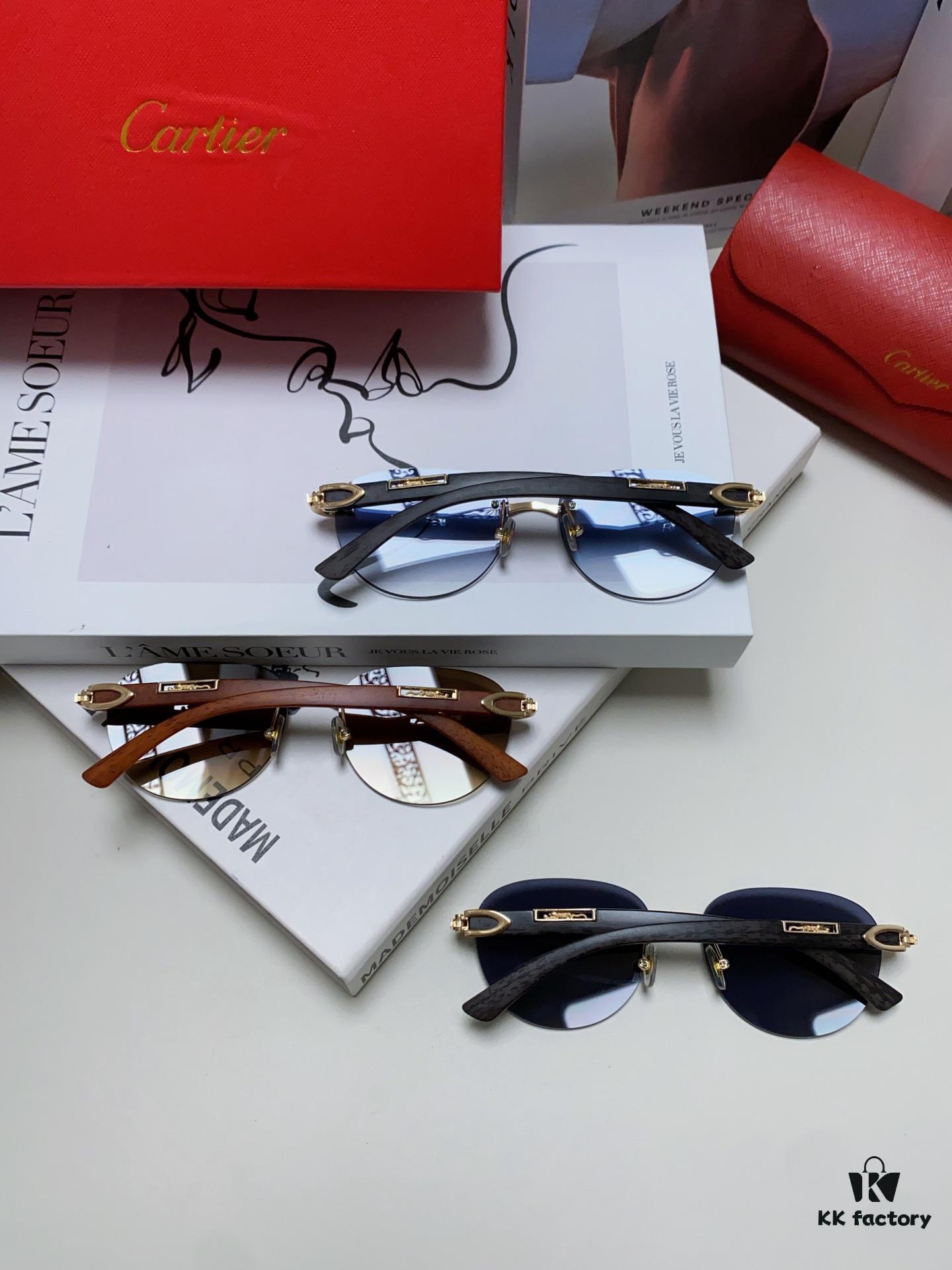 6931fbde3a89a121ed54c6f5 Cartier 2024 New Fashion Frameless Sunglasses with Retro Leopard Head Decoration, Celebrity-Inspired Square Sunglasses for Unisex, Anti-Glare Sun Protection