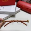 6931fbde3a89a121ed54c6f9 Cartier 2024 New Fashion Rimless Sunglasses with Leopard Print and Wood-Grain Temples, Square Unisex Eyewear Suitable for Prescription Lenses