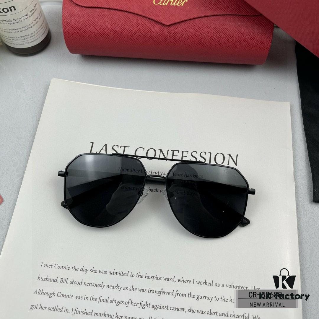 6931fbe93a89a121ed54c794 Cartier France Men's Sunglasses with Polarized Lenses, Lightweight Metal Frame, Fashionable and Luxurious Design for Driving and Travel