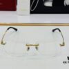 Cartier CT12960 Unisex Optical Frame, Size 57□15-145, Titanium Material, Minimalist and Elegant Design, Fits All Face Shapes, Suitable for Prescription Lenses