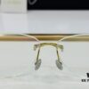 Cartier CT12960 Unisex Optical Frame, Size 57□15-145, Titanium Material, Minimalist and Elegant Design, Fits All Face Shapes, Suitable for Prescription Lenses