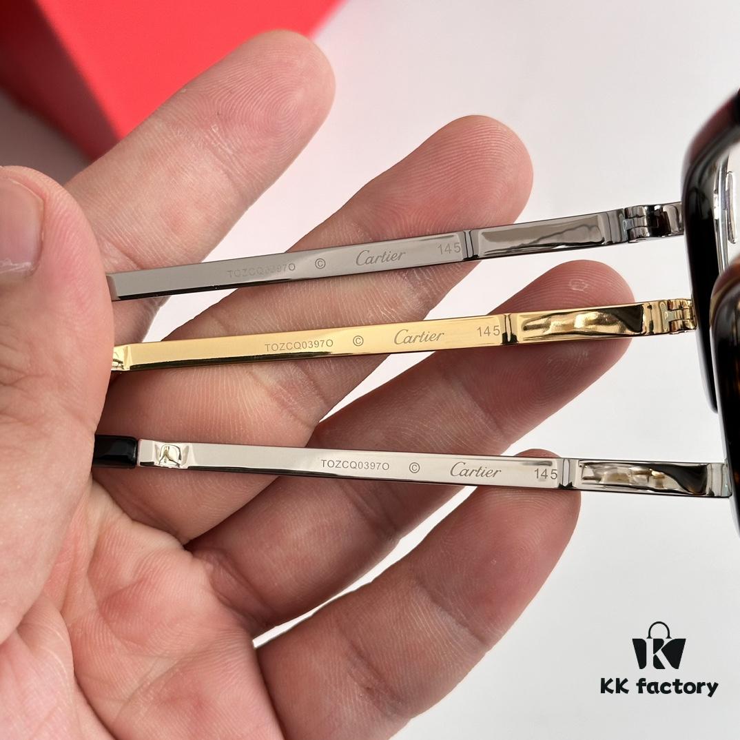 6931fbee3a89a121ed54c7dc New Arrival Authentic Rare Palladium Electroplated Cartier Classic Metal Frame Eyeglasses CT0441OA Size 51-21-145