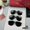Cartier France Men's Sunglasses with Polarized Lenses, Lightweight Metal Frame, Model 53688