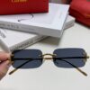6931fbfe3a89a121ed54c8aa Cartier 2024 New Arrival Square Frameless Cut-Out Sunglasses for Women, Slimming, Fashionable European and American Style, Instagram-Worthy Street Snap Chic Sunglasses, Stylish Small Eyewear